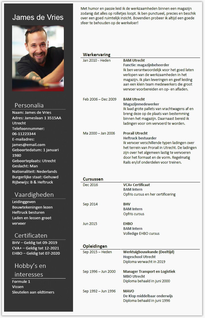 in beroep gaan Reiziger Comorama Tips & tricks voor je CV - LoopbaanCentraal